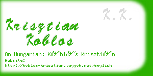 krisztian koblos business card
